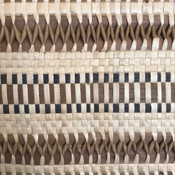 Vintage straw woven structured shopper tote - Picture 7 of 7